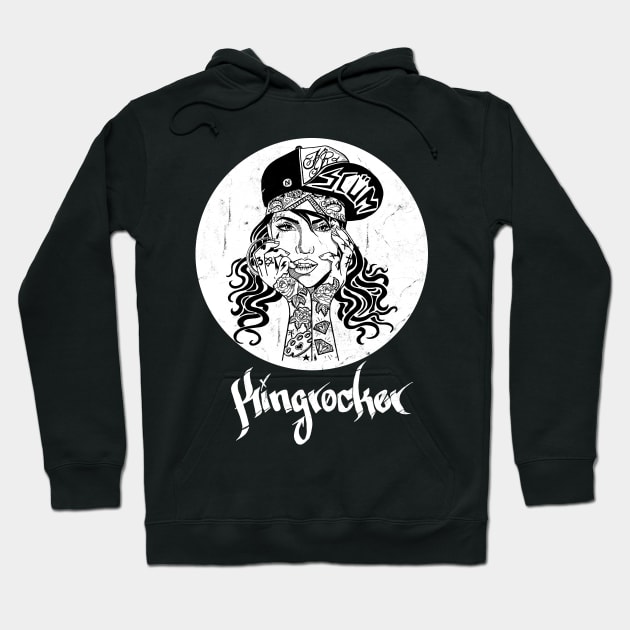 girl with tattoos and bandana Hoodie by Kingrocker Clothing